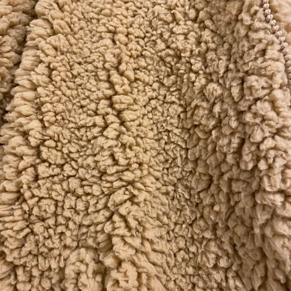 romwe fuzzy faux shearling cropped hooded teddy jacket - Picture 2 of 3